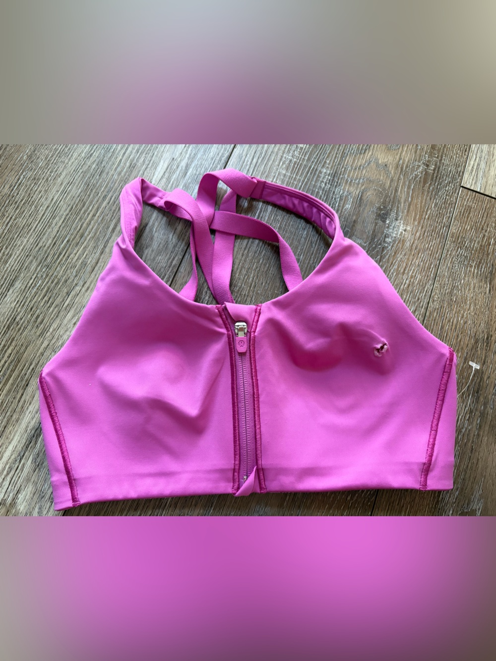 lululemon athletica Bright Pink fushia Sports Bra m 34B